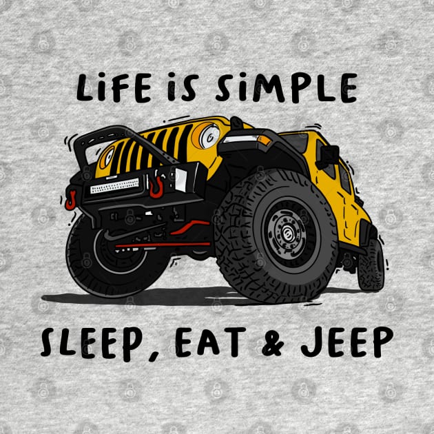 American Jeep Yellow by 4x4 Sketch
